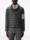 Thom Browne shiny ripstop lightweight down filled 4-bar jacket