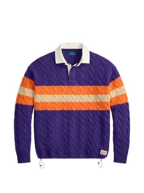 Polo Ralph Lauren cable-knit striped polo sweater