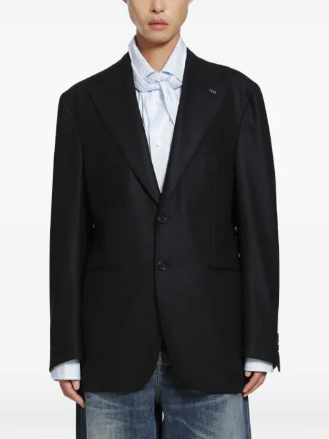 SALON C. LUNDMAN heavy-flannel single-breasted jacket